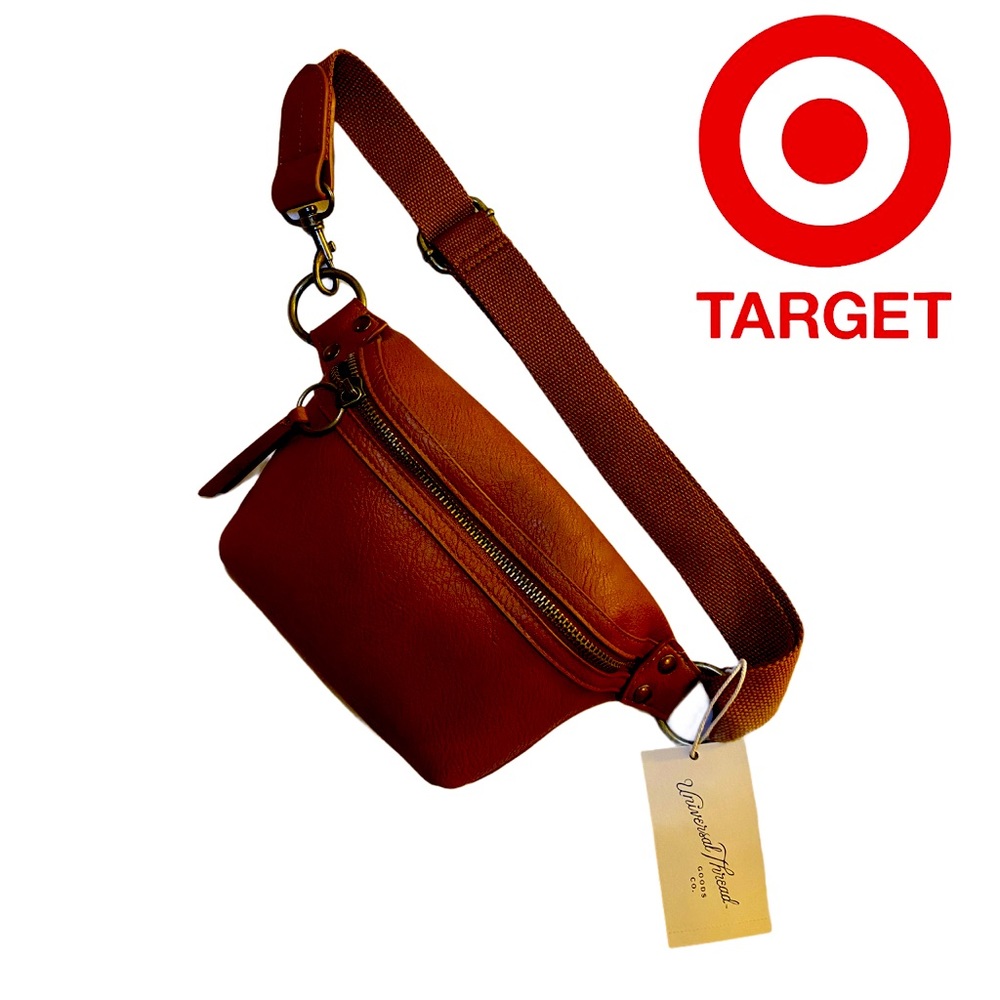 Brown Pleather Fanny Pack